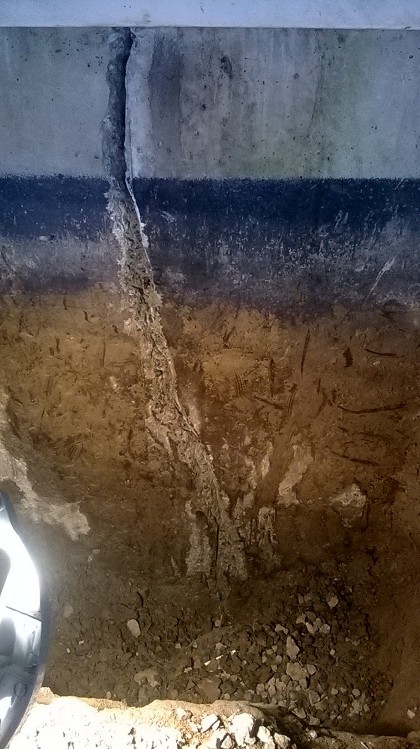 image of foundation crack-foundation crack repair & foundation water proofing services completed in Windsor, NS by Pro Foundation Services based in Halifax, NS covering all of the Halifax-Dartmouth Regional Municipality, Chester, Bridgewater, liverpool, Windsor, Wolfville, Kentville, Elmsdale, Truro, Musquodoboit Harbour  & surrounding area.